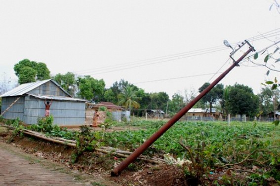 Devastating Cyclonic Storm caused damage of Rs.4 crores to TSECL, 103 transmitters get affected: Power Minister